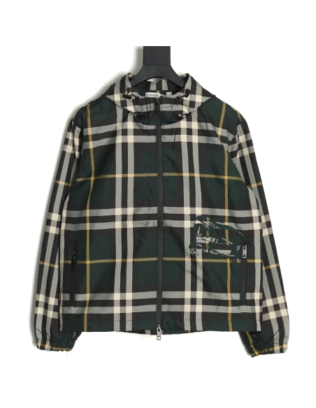 Burberry Check Horse ZipUp Jacket,Burberry Jacket,Jacket,APPAREL