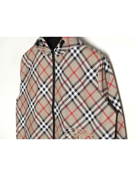 Burberry Check Warhorse Double Face Jacket TSK1,Burberry Jacket,Jacket,APPAREL