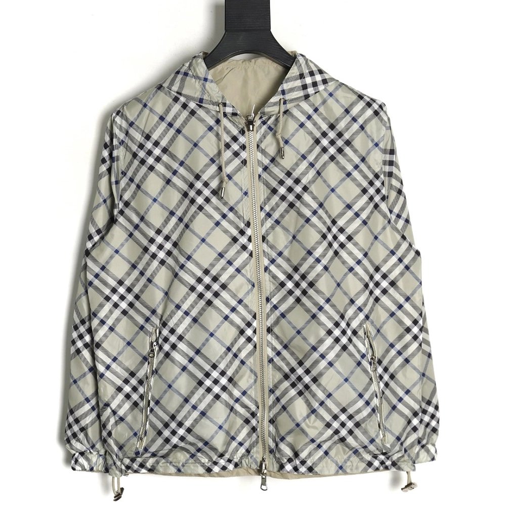 Burberry Check Double Face Jacket,Burberry Jacket,Jacket,APPAREL
