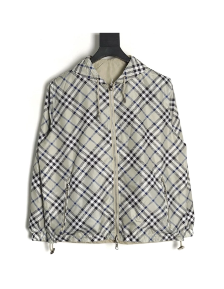 Burberry Check Double Face Jacket,Burberry Jacket,Jacket,APPAREL