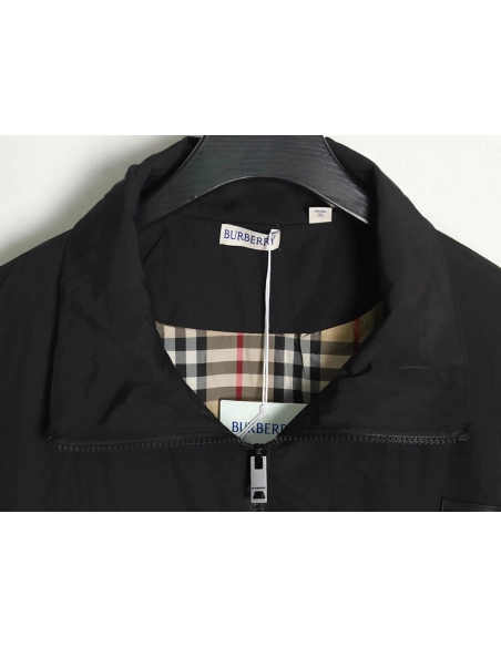 Burberry checked jacket with chest logo lining,Burberry Jacket,Jacket,APPAREL