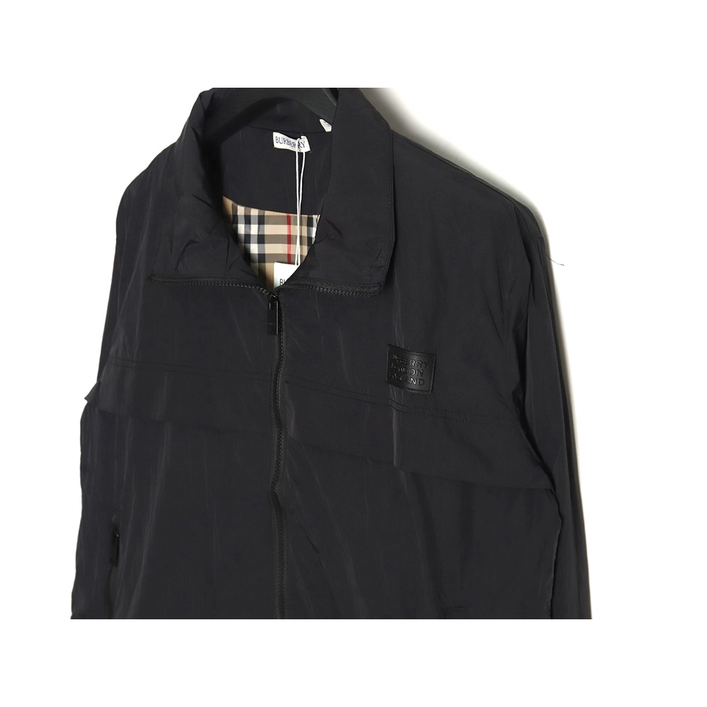 Burberry checked jacket with chest logo lining,Burberry Jacket,Jacket,APPAREL