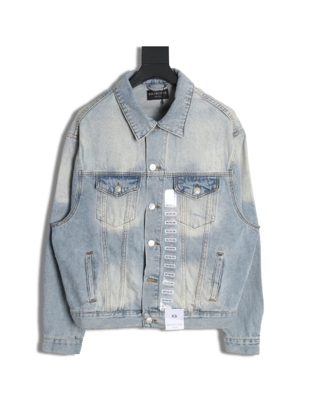 Balenciaga 24SS cardboard label denim jacket,Balenciaga Jacket,Jacket,APPAREL