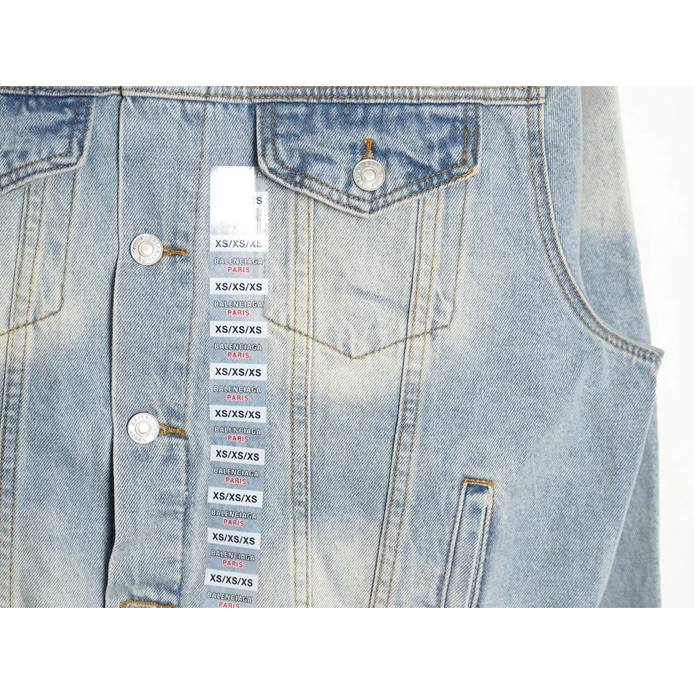 Balenciaga 24SS cardboard label denim jacket,Balenciaga Jacket,Jacket,APPAREL