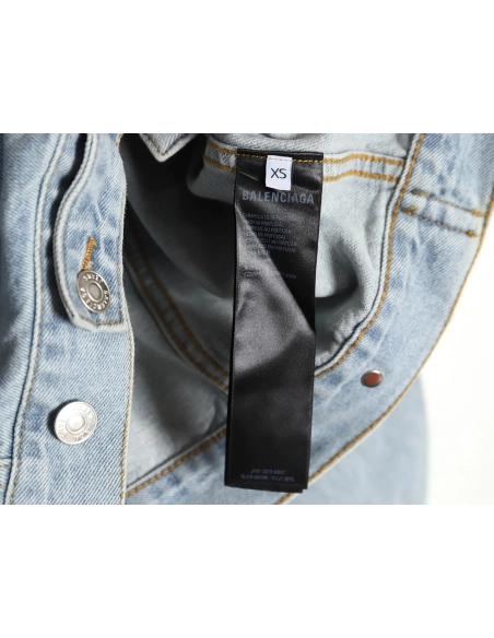 Balenciaga 24SS cardboard label denim jacket,Balenciaga Jacket,Jacket,APPAREL