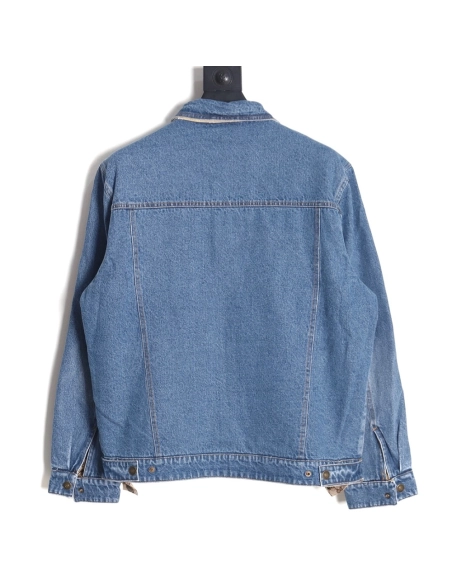 GUCCI allover printed presbyopia reversible denim jacket,Gucci Jacket,Jacket,APPAREL