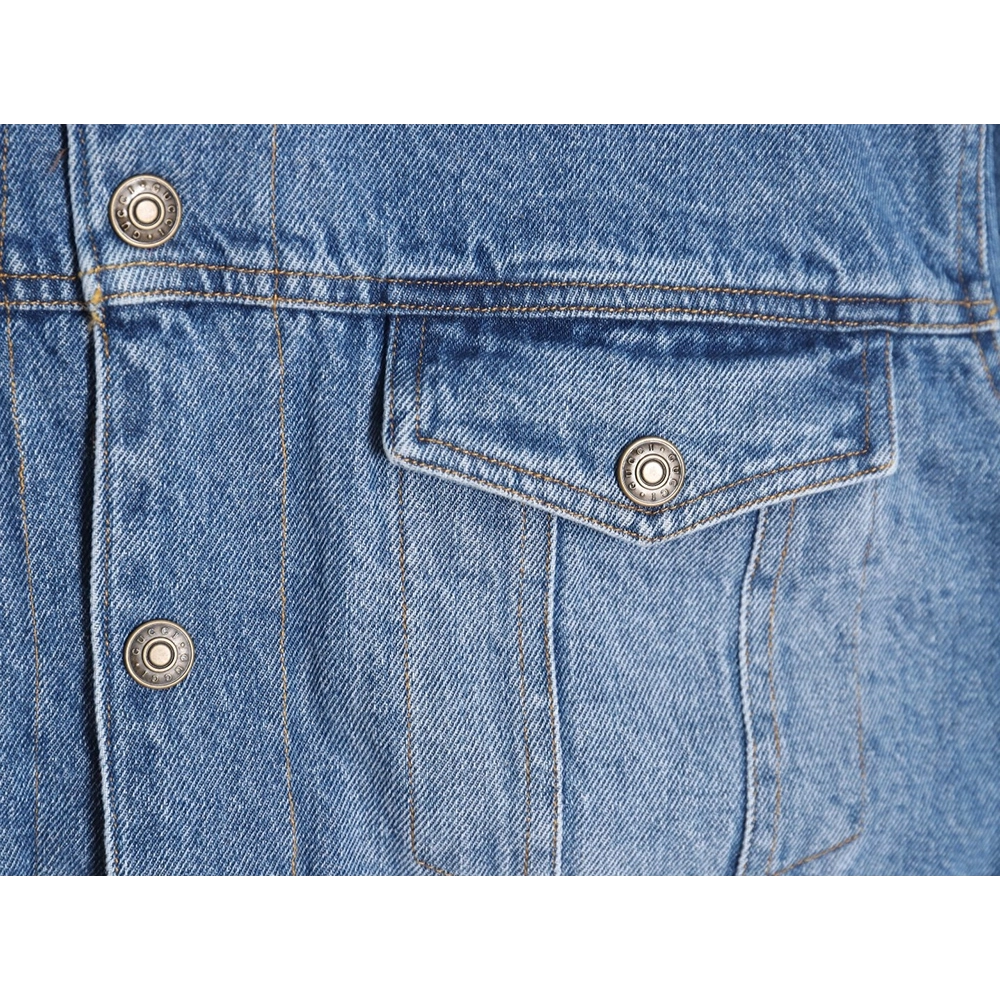 GUCCI allover printed presbyopia reversible denim jacket,Gucci Jacket,Jacket,APPAREL