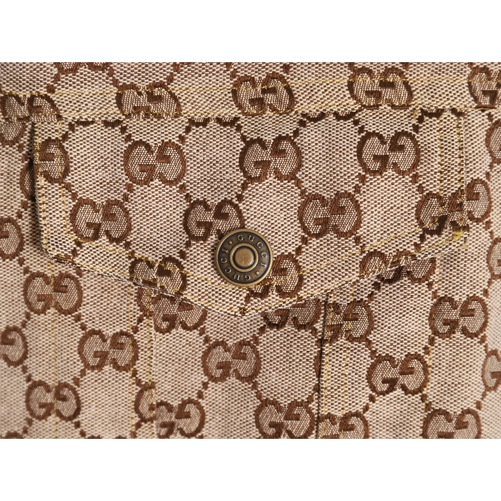 GUCCI allover printed presbyopia reversible denim jacket,Gucci Jacket,Jacket,APPAREL