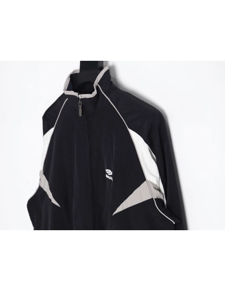 Balenciaga 23FW doublelayer stitching embroidered letter jacket,Balenciaga Jacket,Jacket,APPAREL