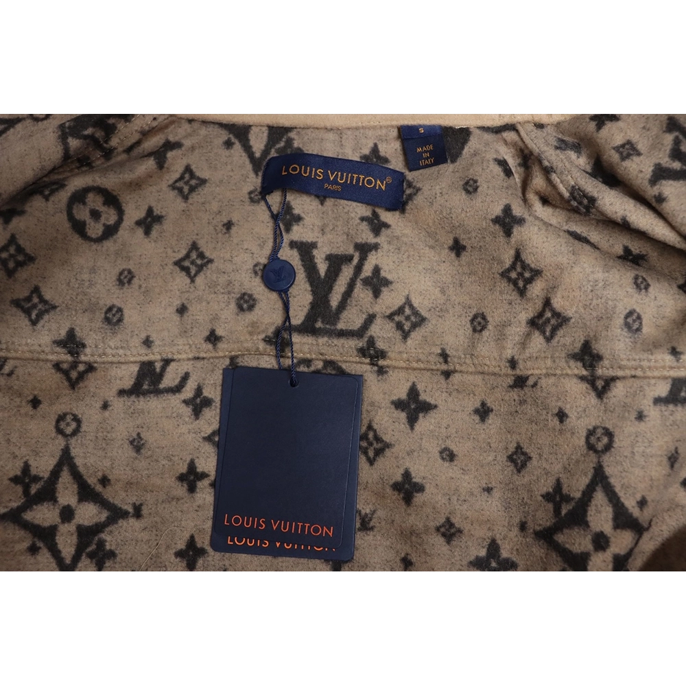 Louis Vuitton Doublefaced cashmere khaki jacket,Louis Vuitton Jacket,Jacket,APPAREL