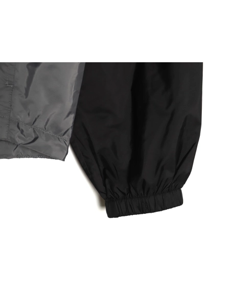 Prada black and grey patchwork hooded jacket,Prada Jacket,Jacket,APPAREL