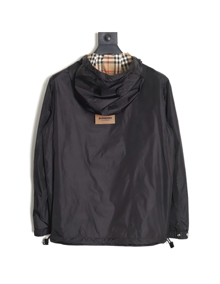 Burberry Check reversible hooded jacket,Burberry Jacket,Jacket,APPAREL