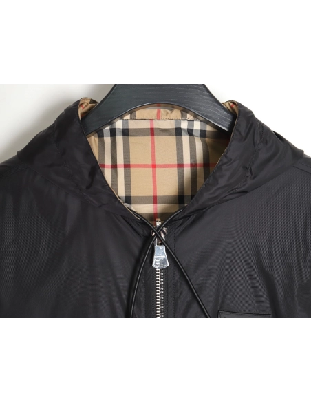 Burberry Check reversible hooded jacket,Burberry Jacket,Jacket,APPAREL
