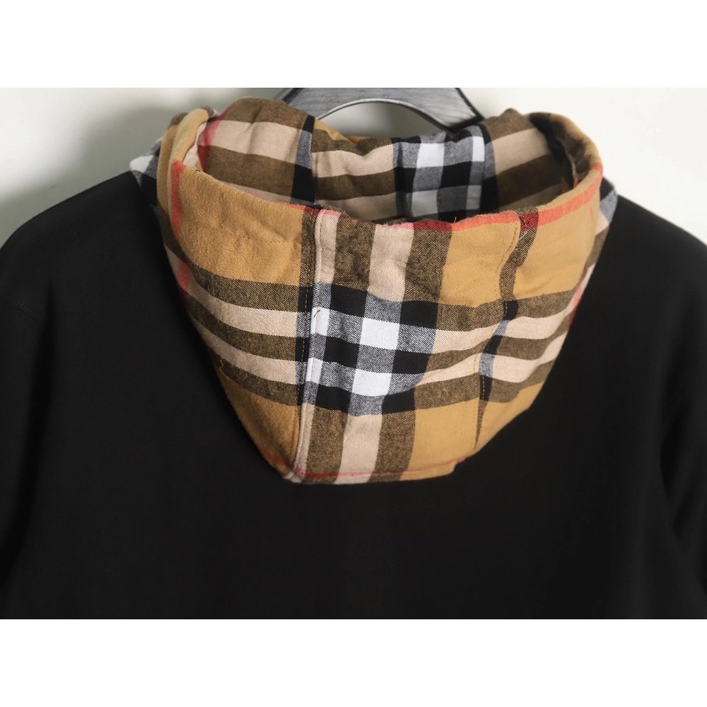 Burberry Check Hood Panel Double Zip Hooded Jacket TSK1,Burberry Jacket,Jacket,APPAREL