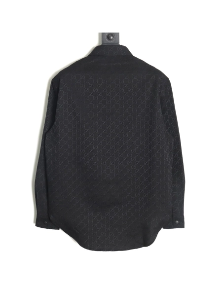 Gucci allover double G jacquard shirt jacket TSK1,Gucci Jacket,Jacket,APPAREL