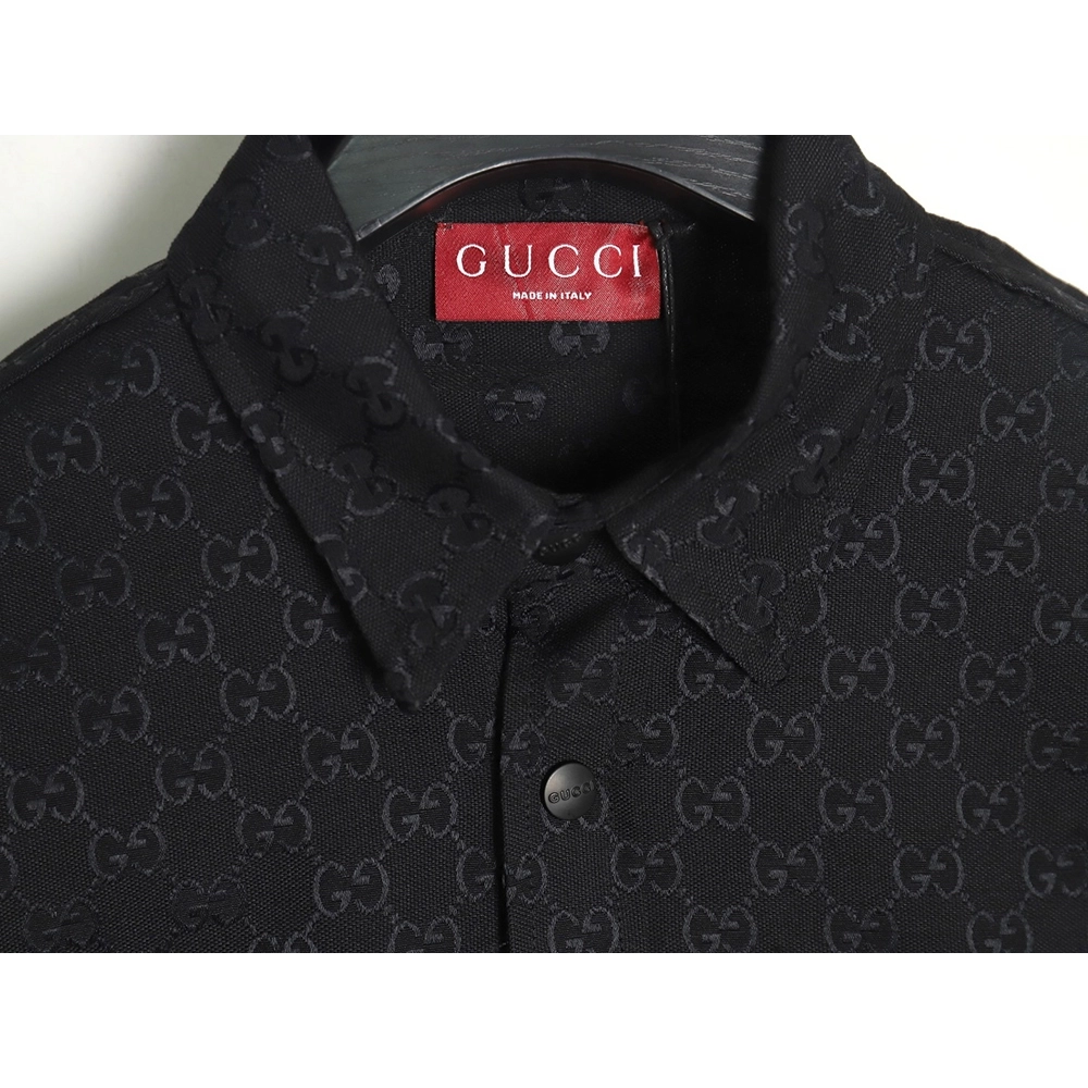Gucci allover double G jacquard shirt jacket TSK1,Gucci Jacket,Jacket,APPAREL
