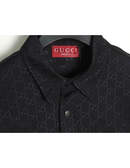 Gucci allover double G jacquard shirt jacket TSK1,Gucci Jacket,Jacket,APPAREL