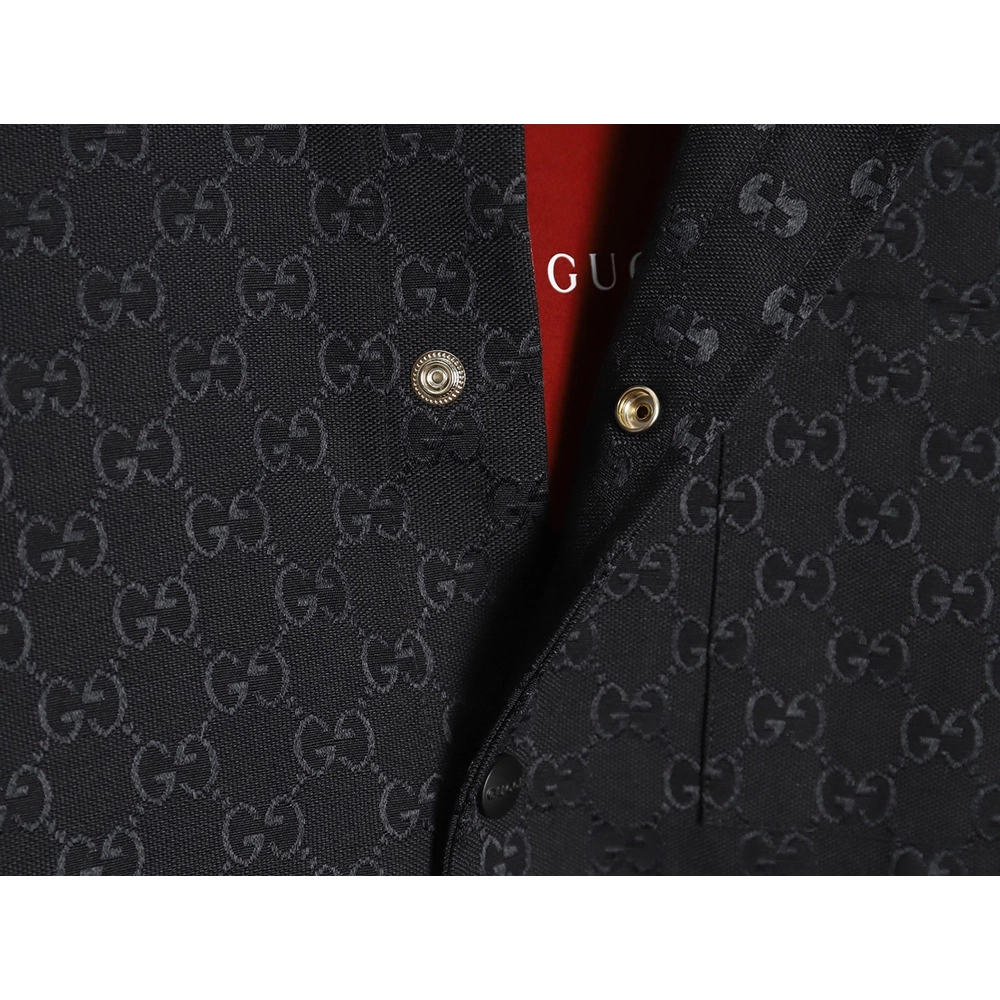 Gucci allover double G jacquard shirt jacket TSK1,Gucci Jacket,Jacket,APPAREL