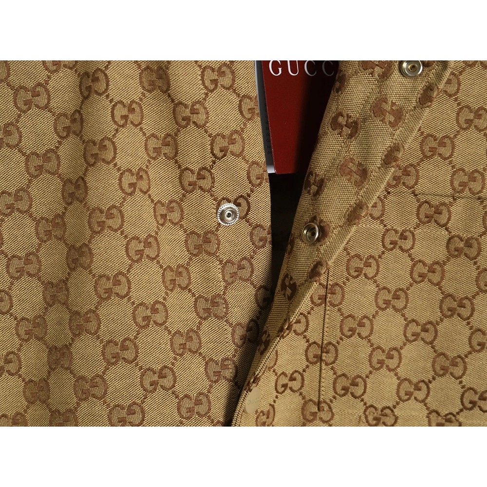 Gucci allover double G jacquard shirt jacket,Gucci Jacket,Jacket,APPAREL