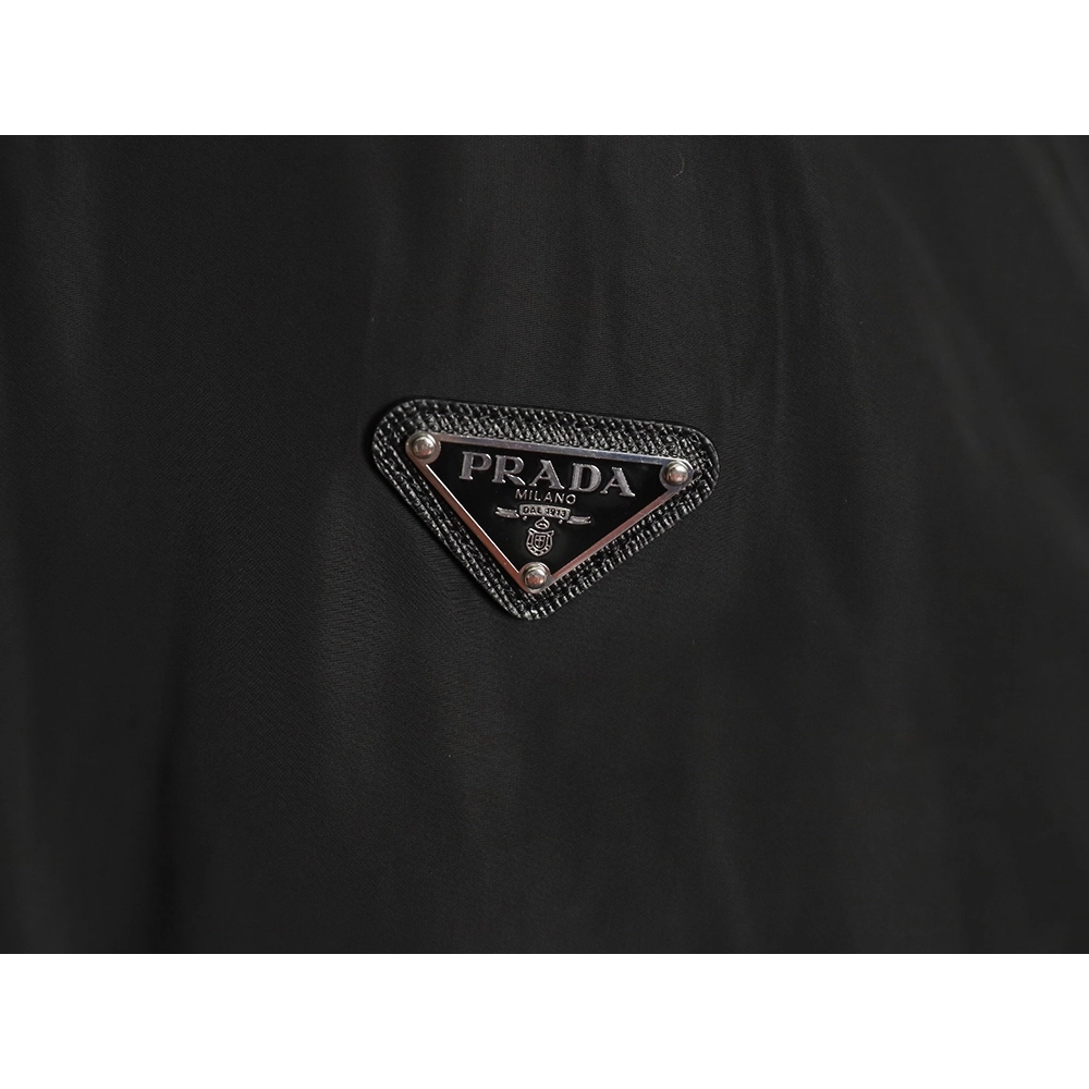 Prada triangle logo stand collar zipup jacket,Prada Jacket,Jacket,APPAREL