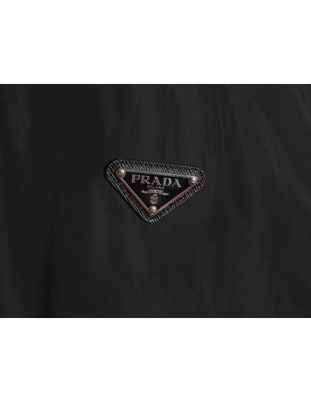 Prada triangle logo stand collar zipup jacket,Prada Jacket,Jacket,APPAREL