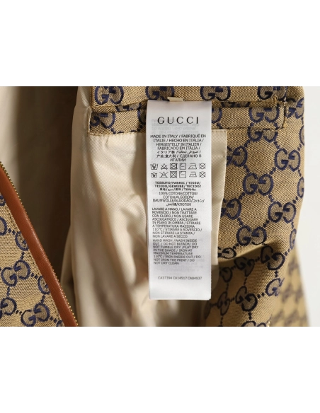 Gucci standup collar double G canvas longsleeved jacket,Gucci Jacket,Jacket,APPAREL