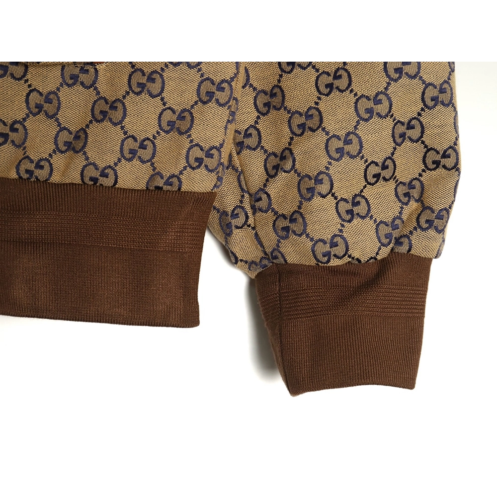 Gucci standup collar double G canvas longsleeved jacket,Gucci Jacket,Jacket,APPAREL