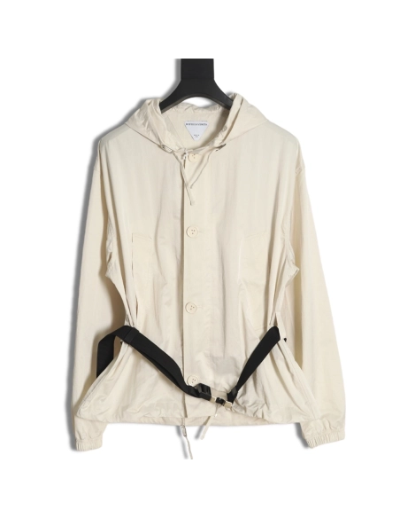 Bottega Veneta hooded jacket with detachable waist bag,Bottega Veneta Jacket,Jacket,APPAREL