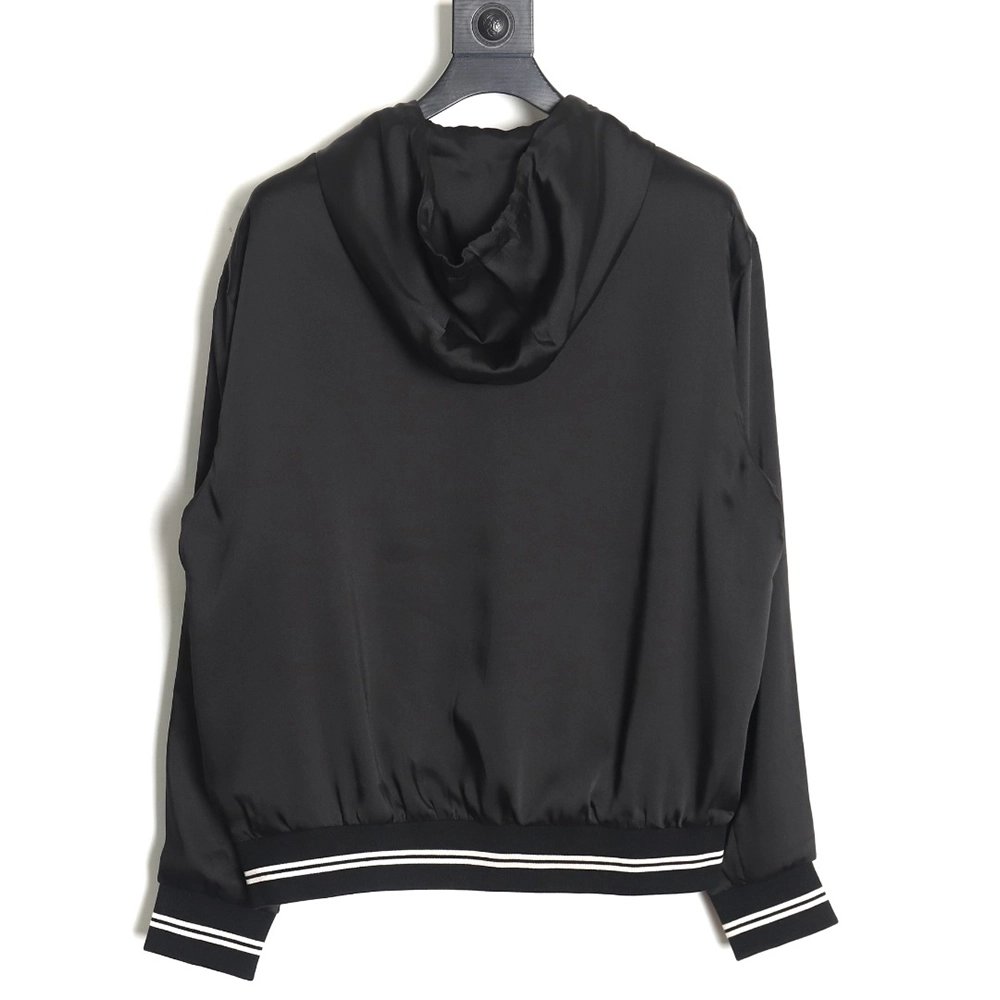 Prada 24SS mulberry silk ribbon hem hooded jacket,Prada Jacket,Jacket,APPAREL