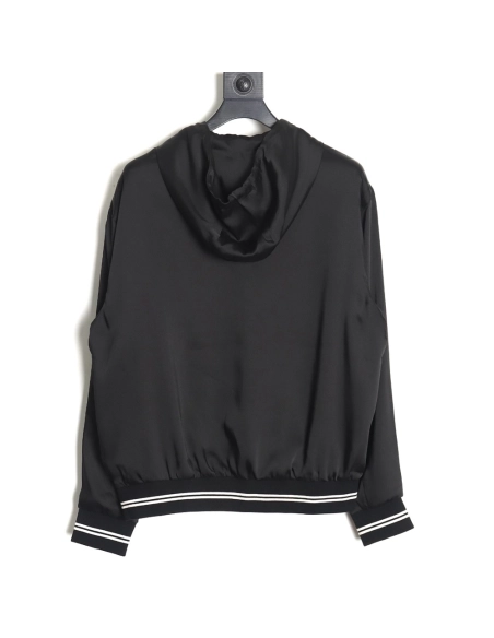 Prada 24SS mulberry silk ribbon hem hooded jacket,Prada Jacket,Jacket,APPAREL