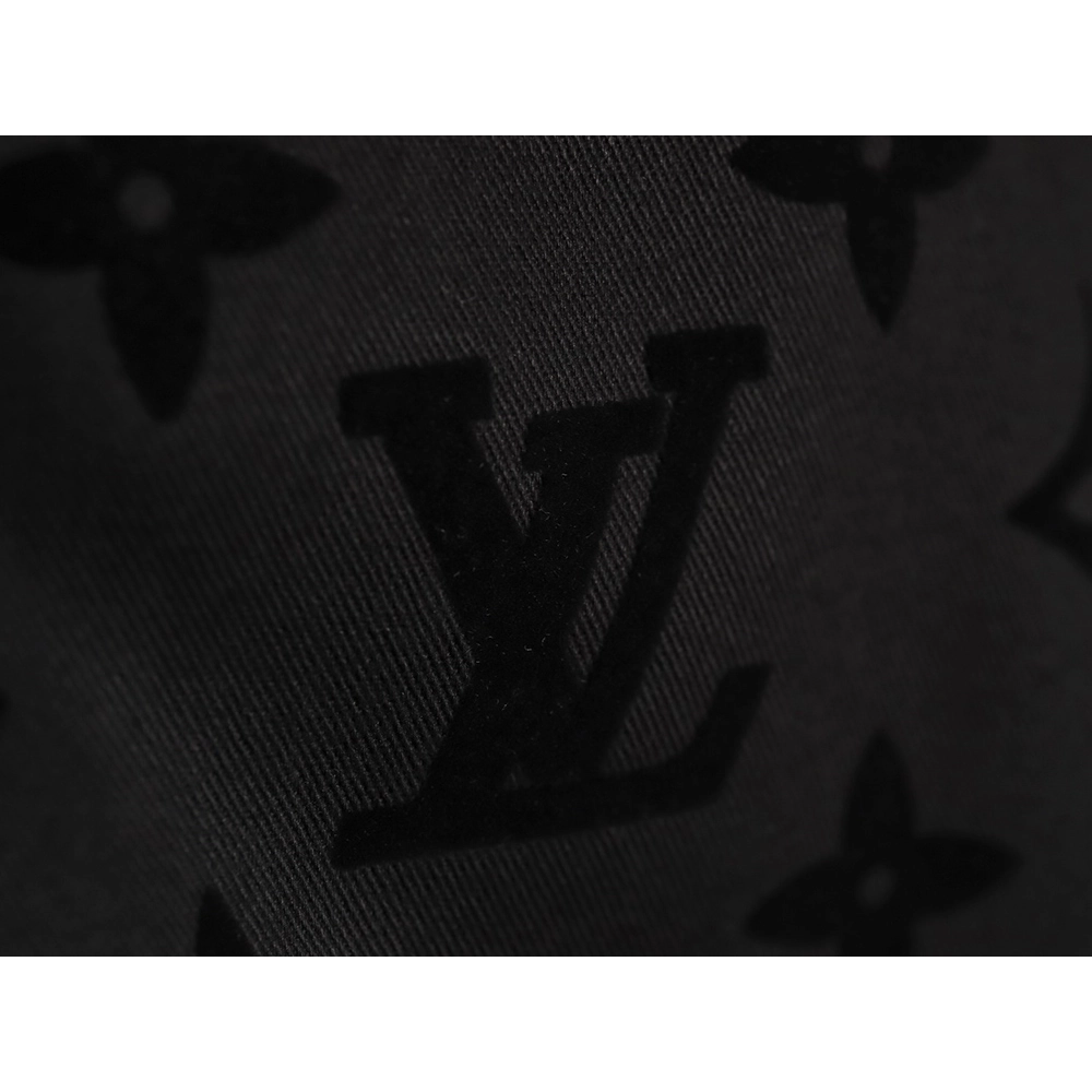 Louis Vuitton flocked jacquard patchwork work shirt jacket,Louis Vuitton Jacket,Jacket,APPAREL