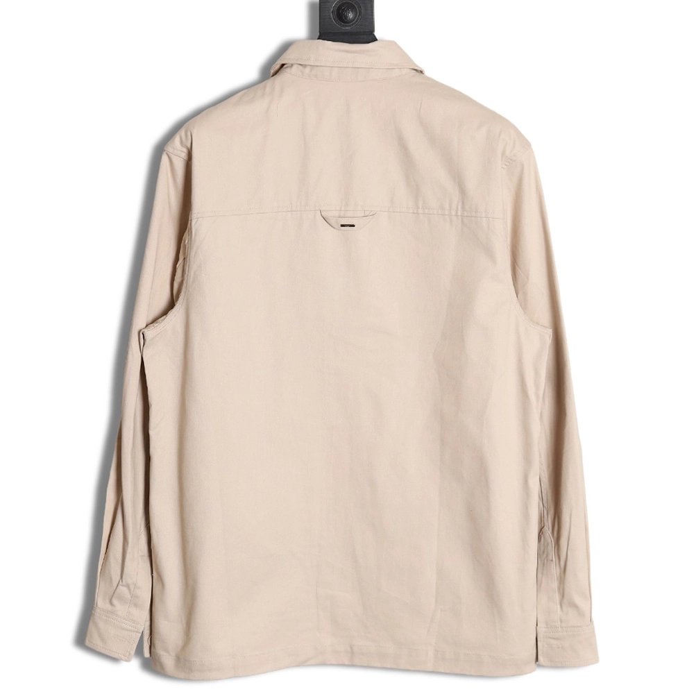 Louis Vuitton letter flocked jacquard patchwork work shirt jacket,Louis Vuitton Jacket,Jacket,APPAREL