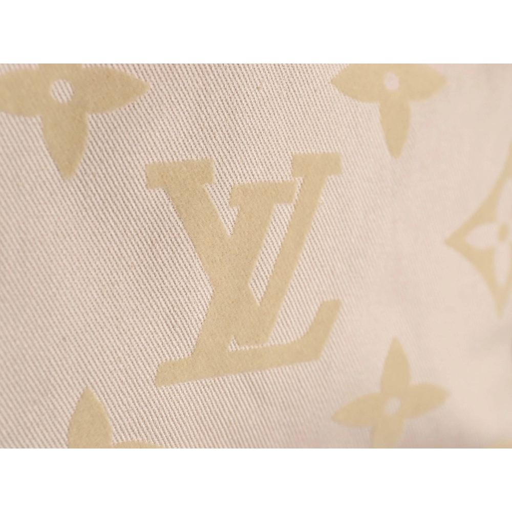 Louis Vuitton letter flocked jacquard patchwork work shirt jacket,Louis Vuitton Jacket,Jacket,APPAREL
