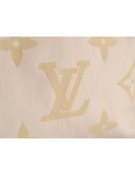 Louis Vuitton letter flocked jacquard patchwork work shirt jacket,Louis Vuitton Jacket,Jacket,APPAREL