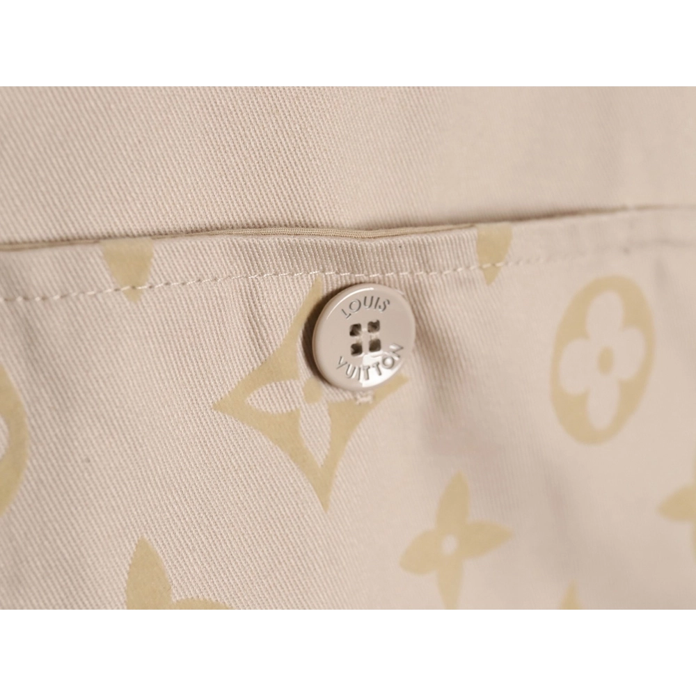 Louis Vuitton letter flocked jacquard patchwork work shirt jacket,Louis Vuitton Jacket,Jacket,APPAREL