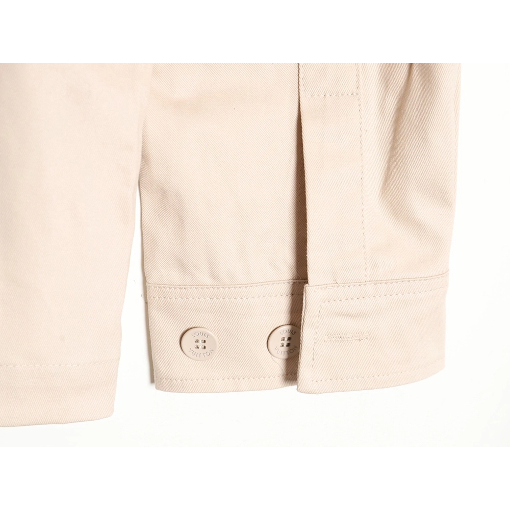 Louis Vuitton letter flocked jacquard patchwork work shirt jacket,Louis Vuitton Jacket,Jacket,APPAREL