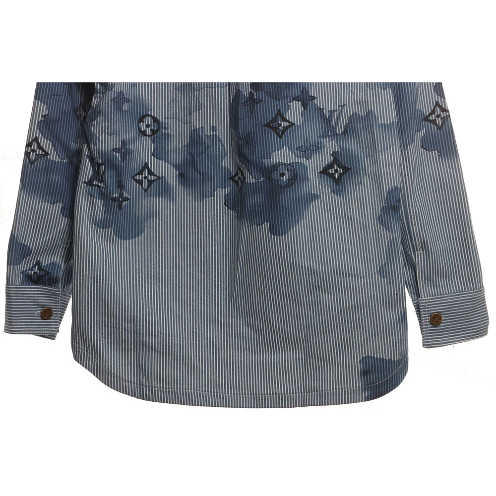 LV ink presbyopic denim jacket,Louis Vuitton Jacket,Jacket,APPAREL