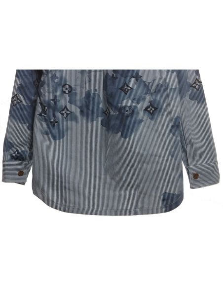 LV ink presbyopic denim jacket,Louis Vuitton Jacket,Jacket,APPAREL