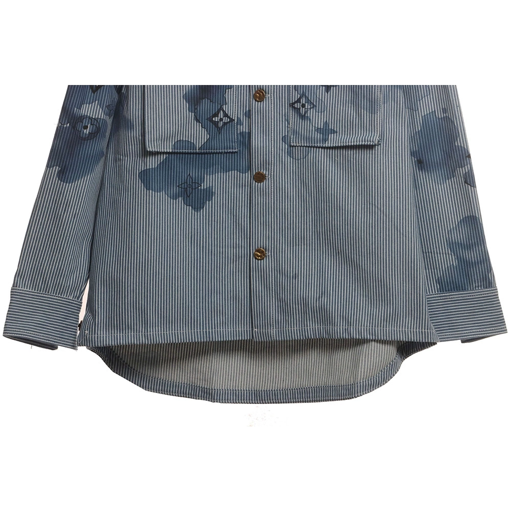 LV ink presbyopic denim jacket,Louis Vuitton Jacket,Jacket,APPAREL