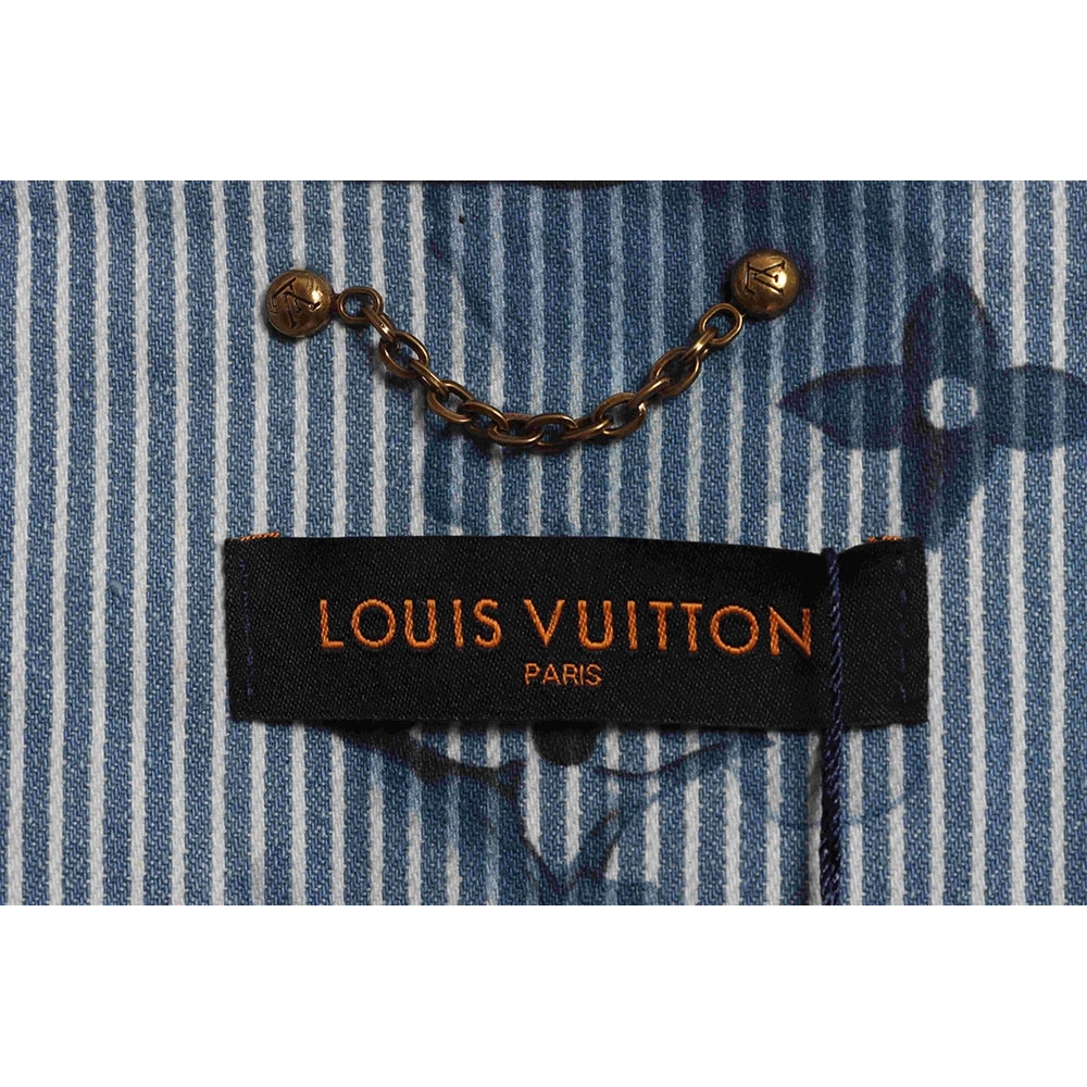 LV ink presbyopic denim jacket,Louis Vuitton Jacket,Jacket,APPAREL