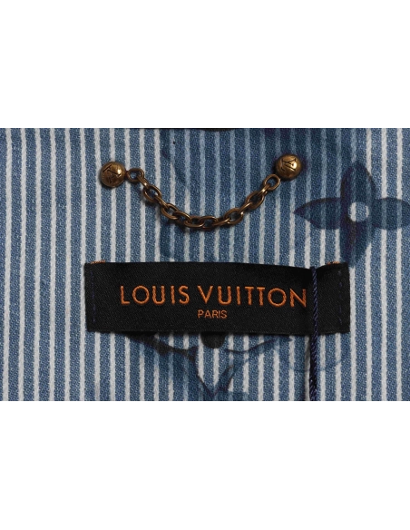 LV ink presbyopic denim jacket,Louis Vuitton Jacket,Jacket,APPAREL