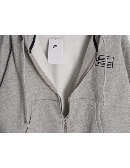 Nike x Stussy zipper drawstring hooded sweatshirt jacket,Nike Jacket,Jacket,APPAREL