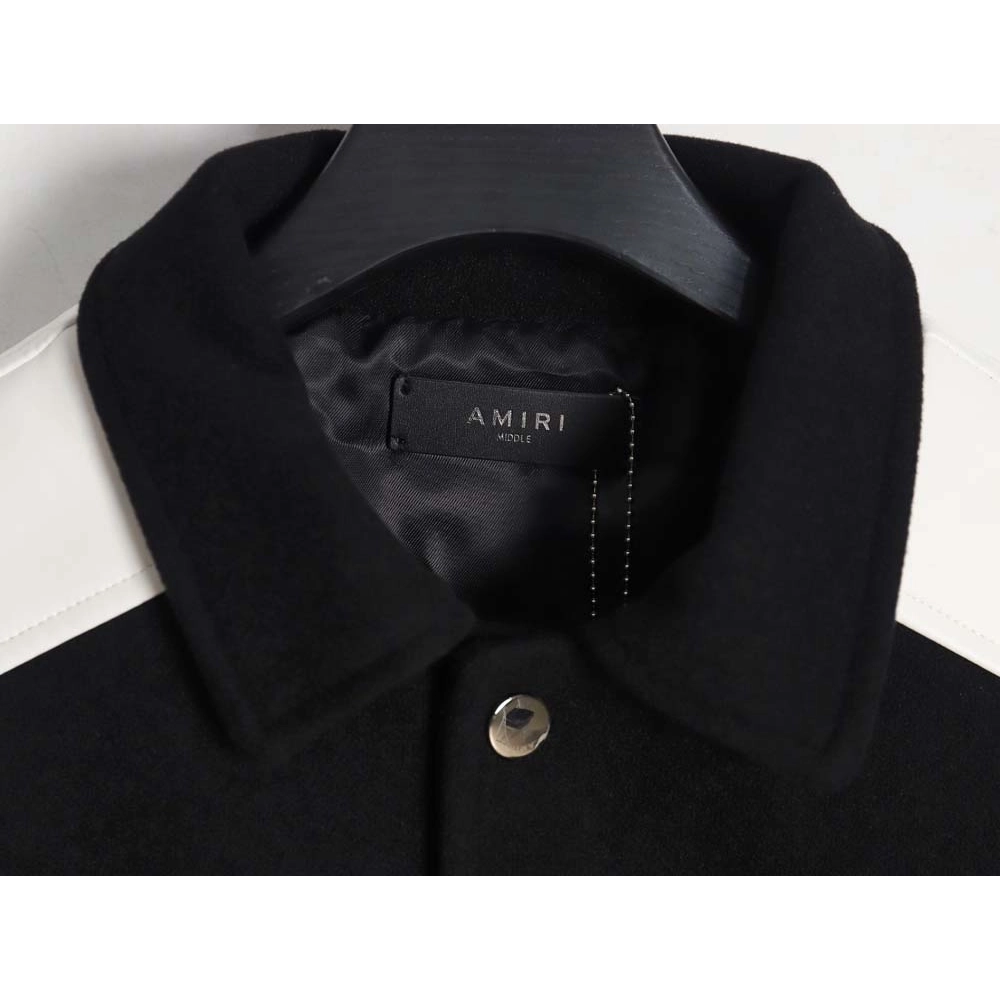 AMIRI classic contrast color patch sleeve jacket baseball jacket,Amiri Jacket,Jacket,APPAREL