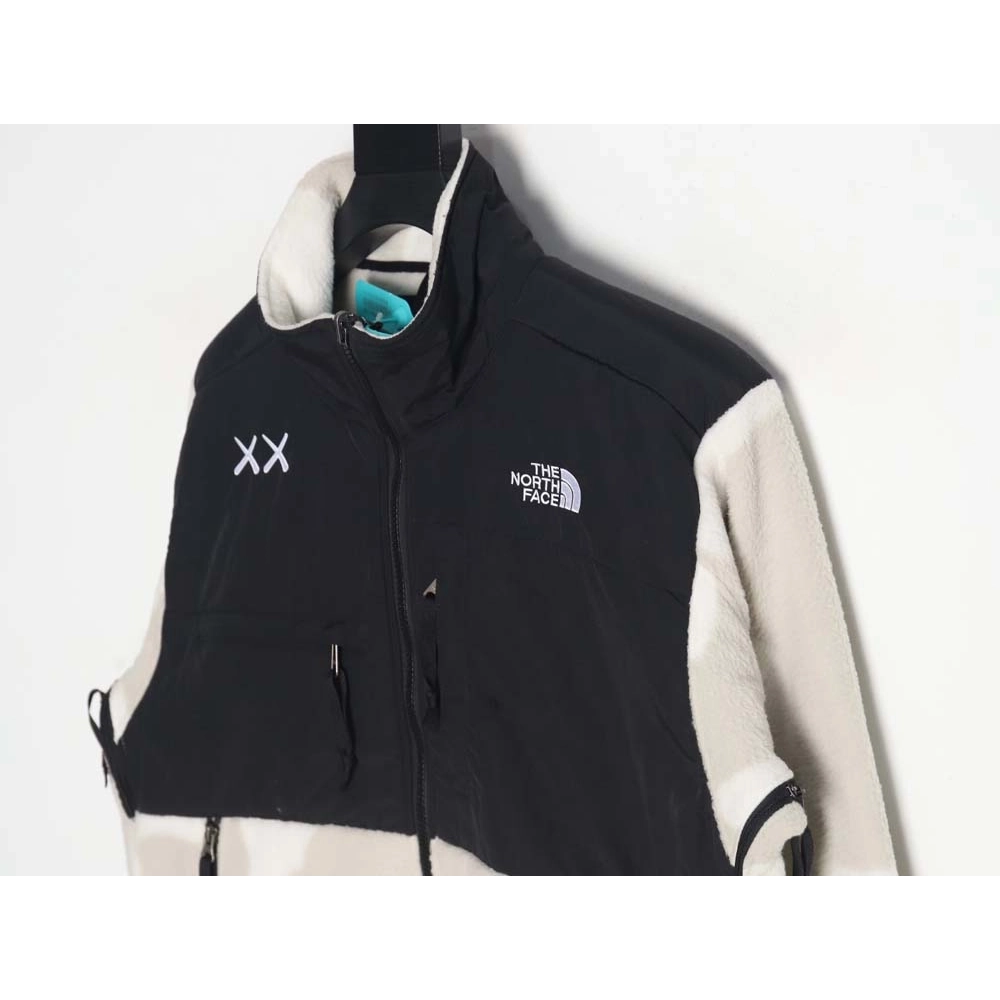 The North Face x KAWS North Face joint model FW23 1995 Denali Logo printed color block zipper fleece longsleeved jacket,The Nort