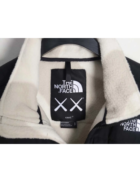 The North Face x KAWS North Face joint model FW23 1995 Denali Logo printed color block zipper fleece longsleeved jacket,The Nort