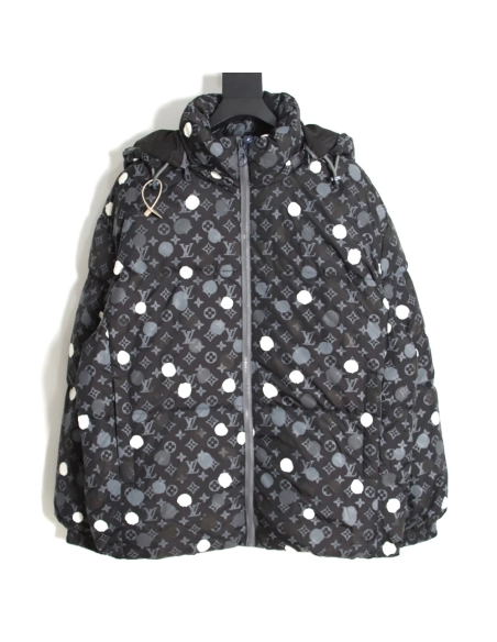 Louis Vuitton x Yayoi Kusama 23FW joint polka dot down jacket,Louis Vuitton Jacket,Jacket,APPAREL