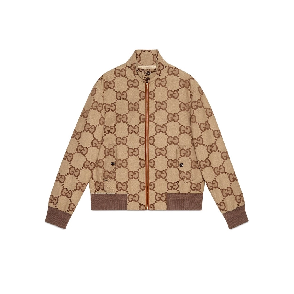 GUCCI JUMBO GG CANVAS JACKET,Gucci Jacket,Jacket,APPAREL