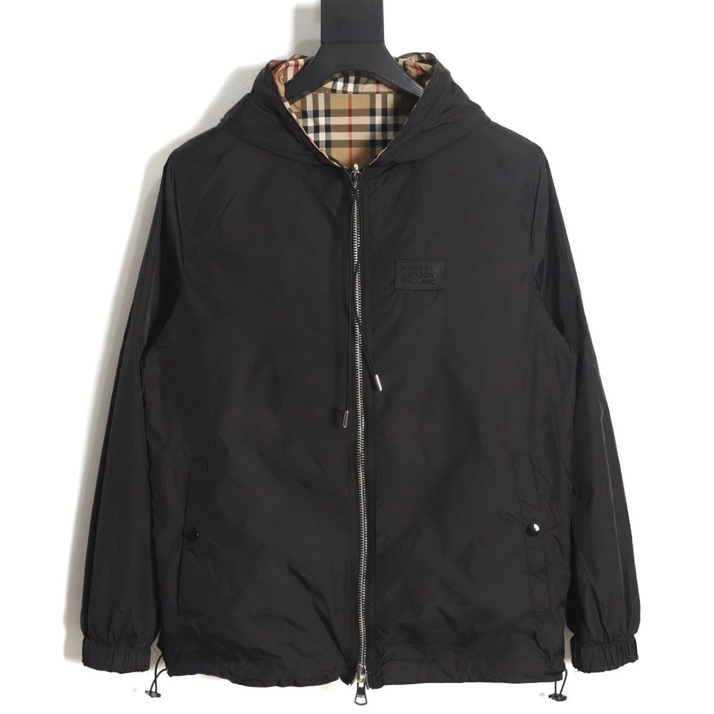 Burberry classic small plaid reversible jacket,Burberry Jacket,Jacket,APPAREL