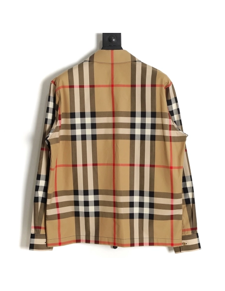 Burberry BBR 23SS Plaid Lapel Shirt Jacket,Burberry Jacket,Jacket,APPAREL