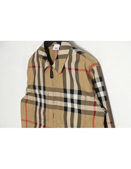 Burberry BBR 23SS Plaid Lapel Shirt Jacket,Burberry Jacket,Jacket,APPAREL